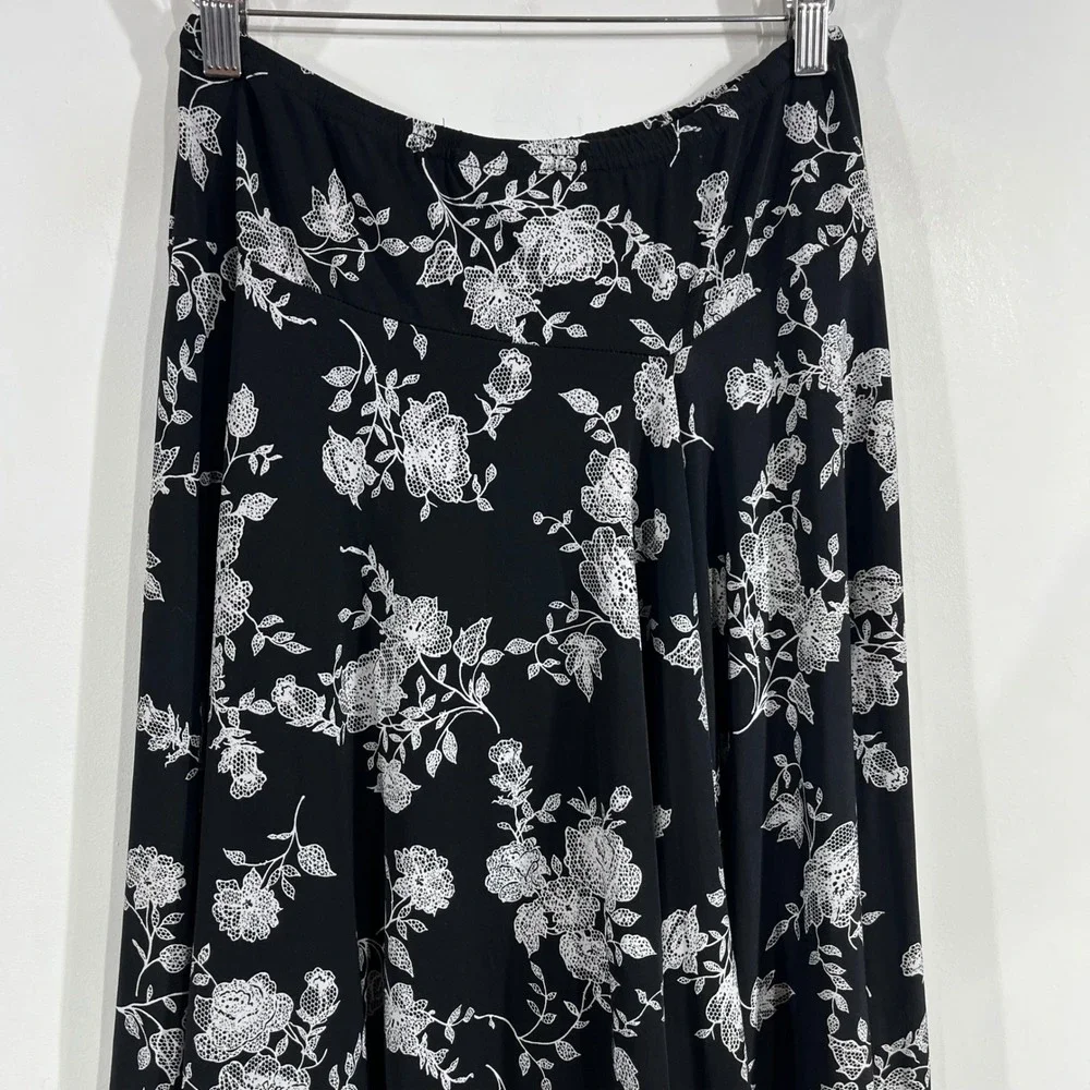 Robbie Bee VTG Fairy Grunge 90s Floral Handkerchief Hem Midi Skirt Small Boho